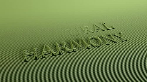 Geometric Text Animation Revealing Natural Harmony