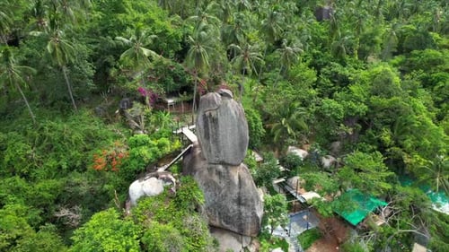 Aerial View of Overlap Stone in Koh Samui Thailand