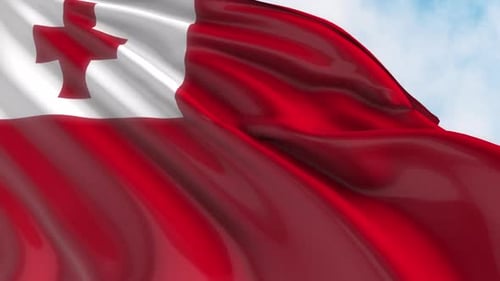 Wehende Flagge von Tonga