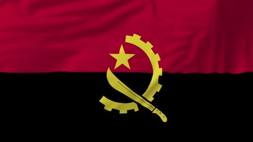 Angola Flag Waving