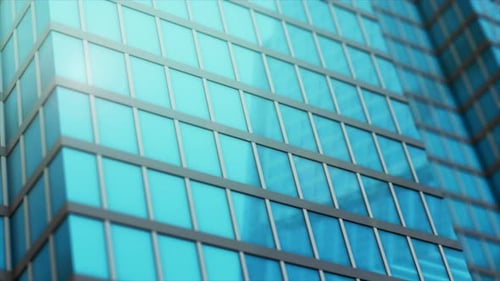 3D Bank Building Reveal with Modern Golden Text Animation