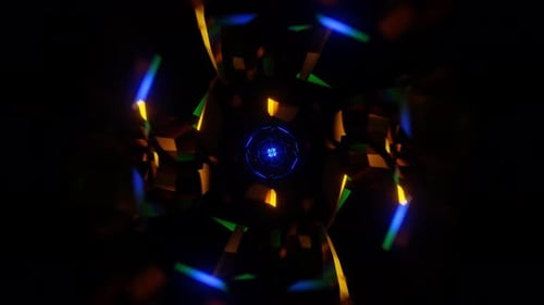 Captivating and Vibrant VJ Loop Featuring an Entrancing and Dynamic Neon Backdrop