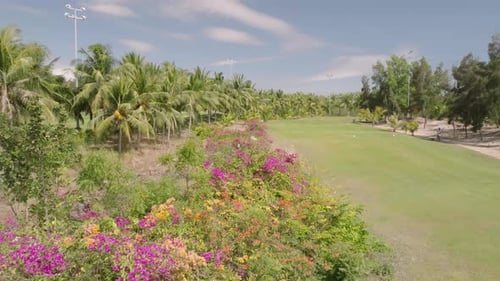 Tropical Golf Course Aerial View
