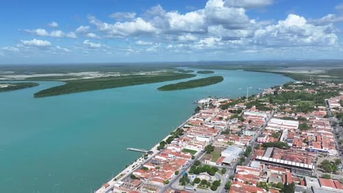 Playa de Camocim en Camocim en Ceará, Brasil.