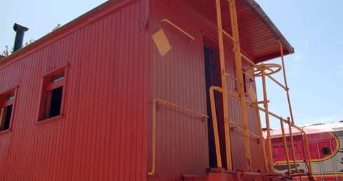 Wichita, Kansas / USA - June 10, 2019: Old Vintage Historical Trains,