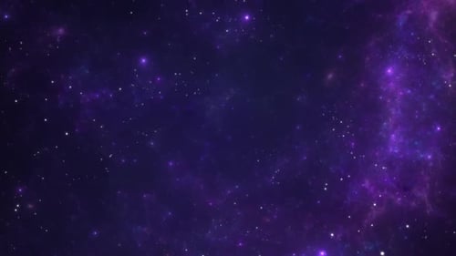 Looping Cosmic Nebula Background with Twinkling Stars