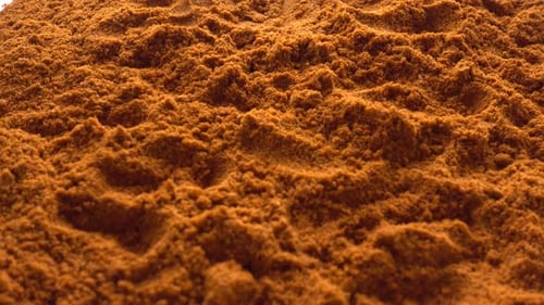 Close Up of a Pile of Orange Spice