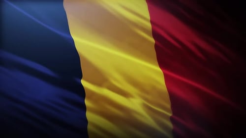 Waving Vertical Stripe Flag Animation Loop Background