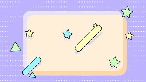 Playful Geometric Shapes Animation With Central Frame