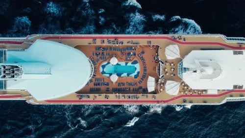 Big Passenger Cruise Ship in Sea