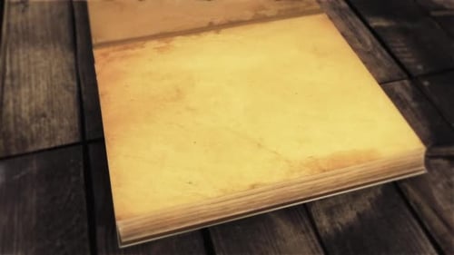 Vintage Book Page Flip Reveal Animation