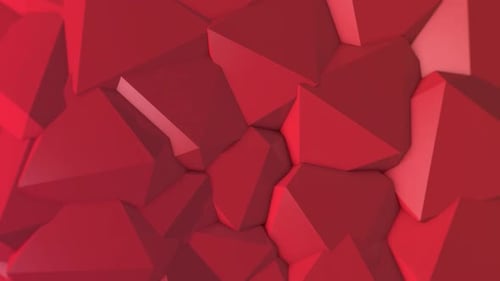 Roter Polygon-Hintergrund für Videos