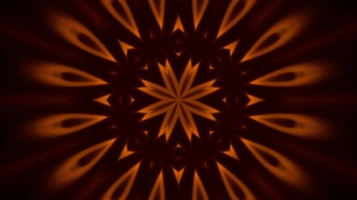 Animated Glowing Geometric Kaleidoscope Background Loop