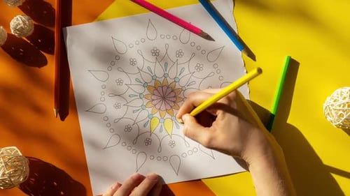 Coloring Detailed Mandala Pattern for Artistic Expression