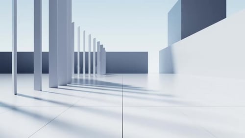 Abstrakte futuristische Architektur, 3D-Rendering.