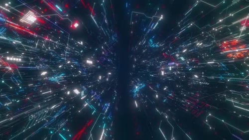 Looped background Digital space