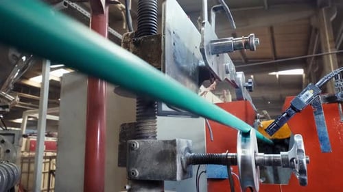 Cable factory. the manufacturing process of wires and cables. 4K