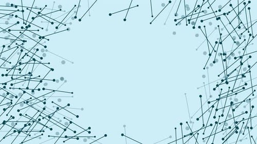 Animación de patrones de fondo de red abstracta futurista: visualización de datos digitales de alta tecnología