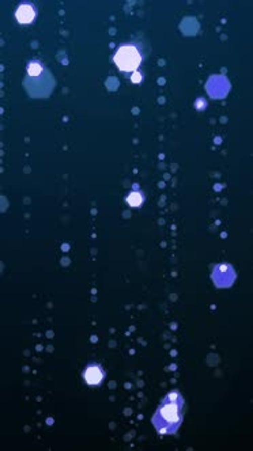 Abstract Geometric Glowing Particles Falling Loop Background