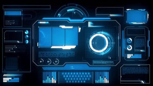 Futuristic HUD User Interface Technology Display Animation