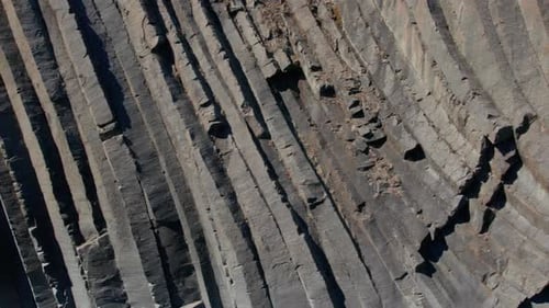 Drone Over Basalt Rocks Of Studlagil Canyon
