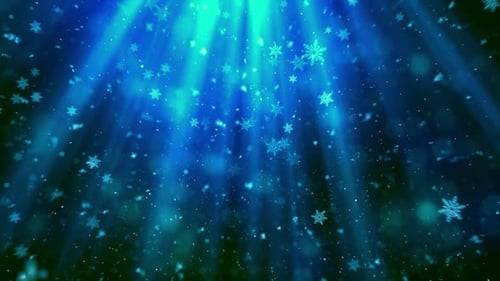 Christmas Winter Snow Heavenly Rays Background 48
