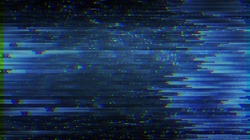 Digital Glitch Transition with Horizontal Scanlines Background