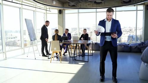 Business Team Meeting in a Modern Office