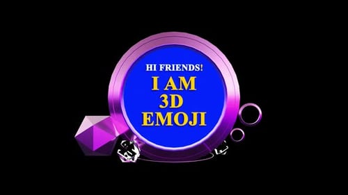New Sad 3d Emoji With Text Background Loop Animation V4