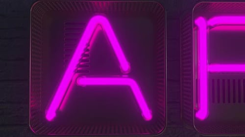 ART Signboard Made with Glowing Neon Letters in the Dark