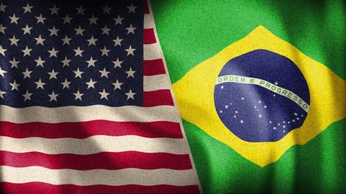 Usa And Brazil Background Loop