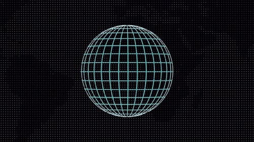 Animation des Planeten Erde im Weltraum. 2719