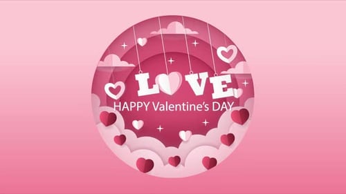 Animated Love Greeting Card for Valentine's Day