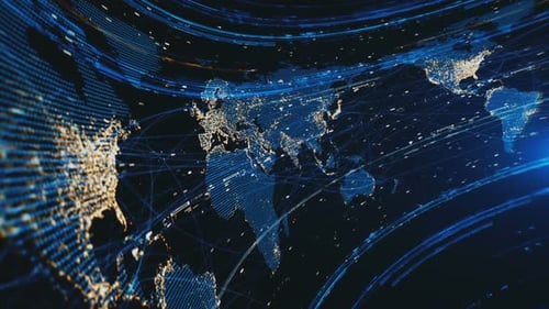 News World Map Background Loop