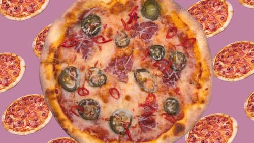 Dynamic Pizza Pattern Loop Background