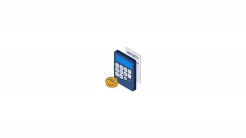 Isometric Smartphone With Coin Icon Representing Financial Technology And Mobile Banking
