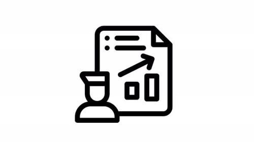 Business Data Analysis Report Icon Animation