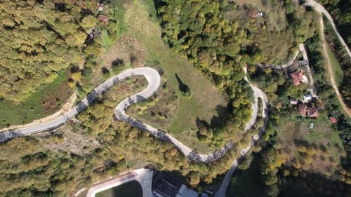 Aerial Mountain Road