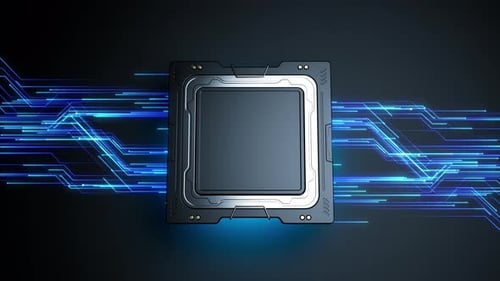 Zentralprozessor. Animation im Konzept der Computertechnik