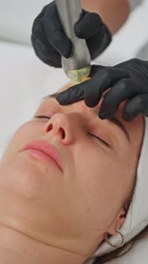 Woman Receives Cosmetic Forehead Treatment