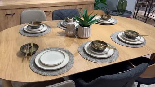 Neutral Toned Dinnerware on Table