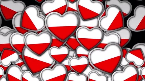 Animated Decorative Hearts Transition Background Reveal