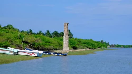 Erukkalampiddy, ancienne tour de guet, côte de l'île de Mannar, province du Nord au Sri Lanka