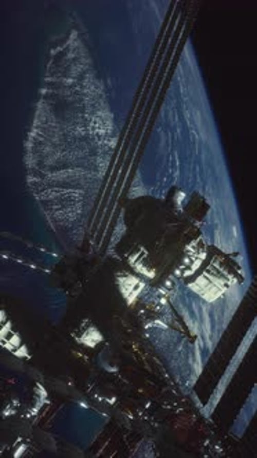 The International Space Station Above Earth Showcasing Technology and Beauty
