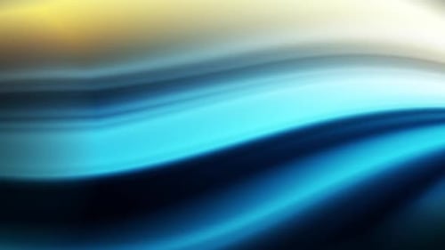 Abstract Flowing Liquid Blue and Gold Waves Background Loop