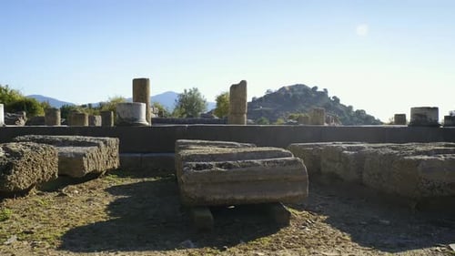 Dalyan,Mugla. Turkey
kaunos ancient city. ancient city ruins.
4K.