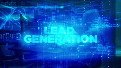 Lead Generation Concept Technology Futuristischer Datenhintergrund V02