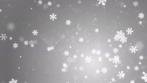 Heavy Snowfall Snowflakes in Different Shapes