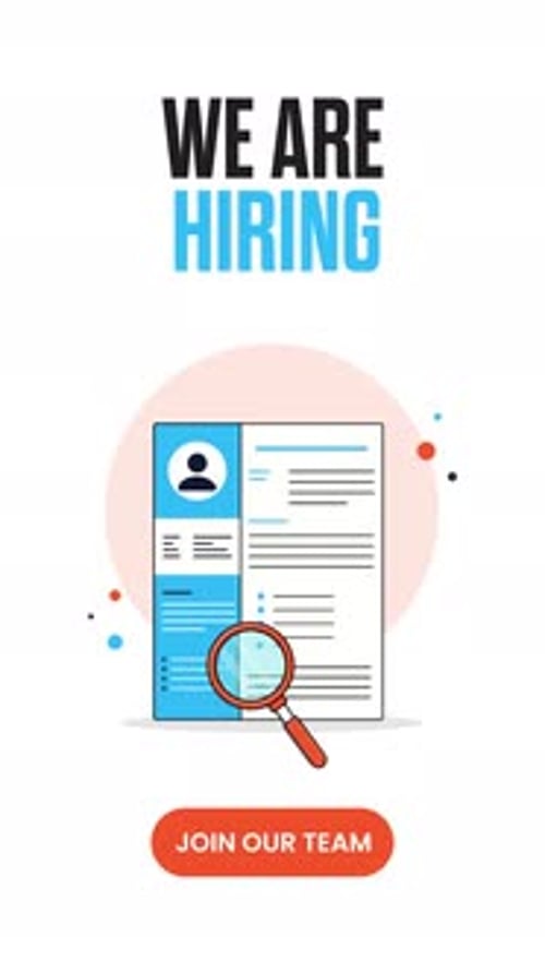 Flat Design Corporate Hiring Recruitment Animation