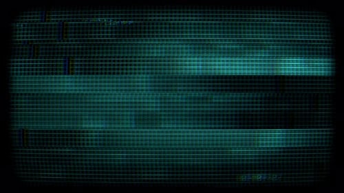 Retro Glitch Digital Signal Flickering Animation